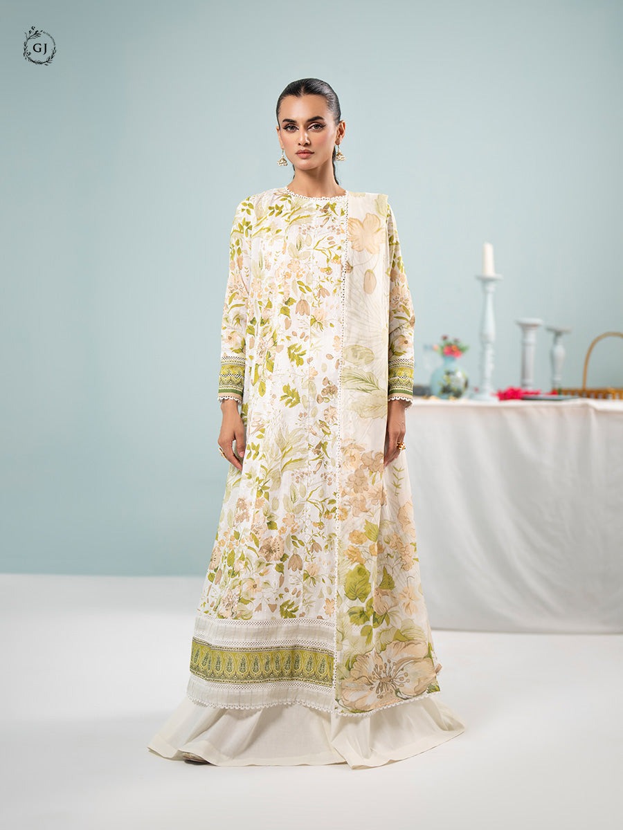 Orchid Chikankari Lawn By Gulljee || GORC2401A10