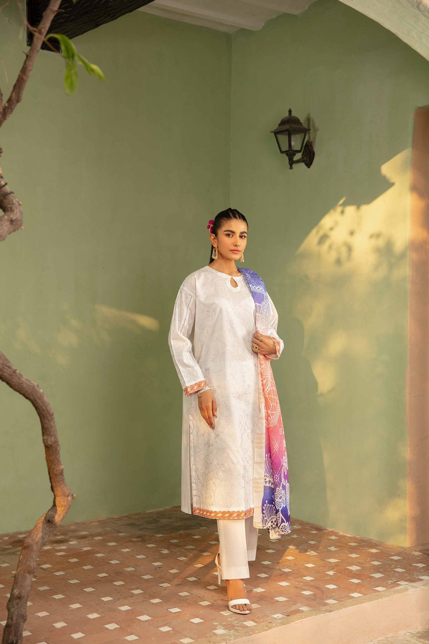 NISHAT LINEN Embroidered Cambric Suit