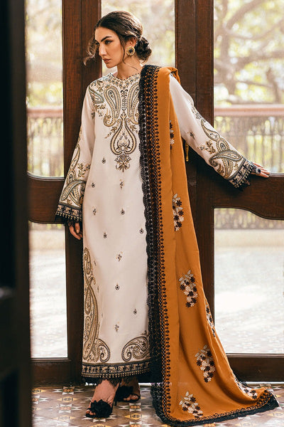 MUSHQ Symphony Unstitched Karandi Collection || Ivory Whisper