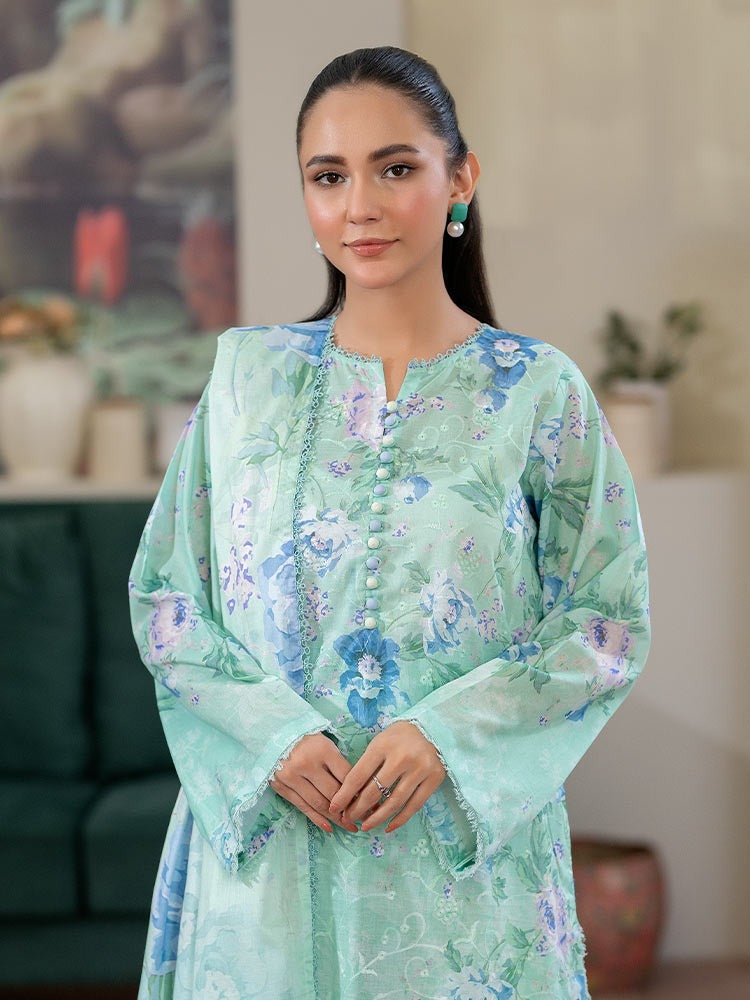 CHIKANKARI Digital Printed Lawn Suit