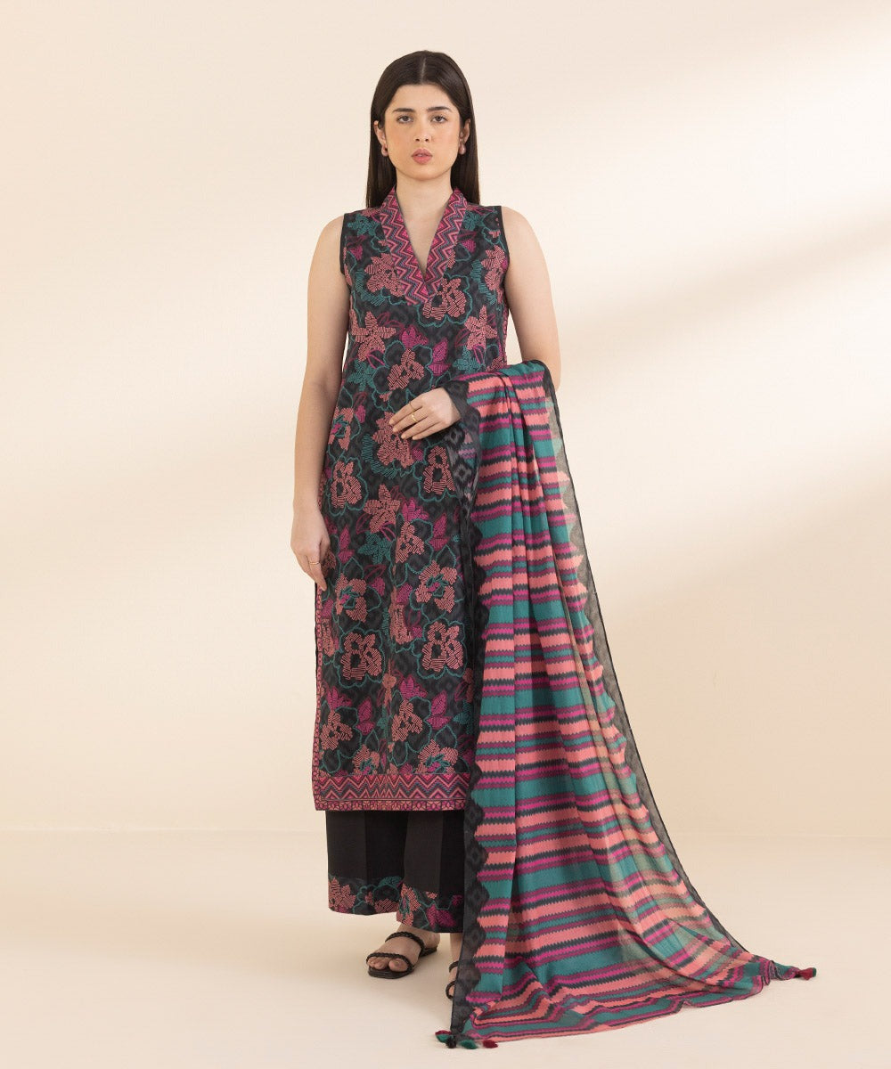 3 PIECE-PRINTED LAWN SUIT