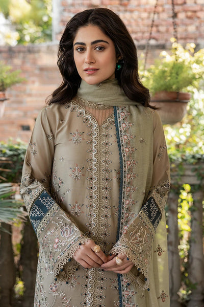 FARASHA EMBROIDERED LAWN-Whimsical Sage