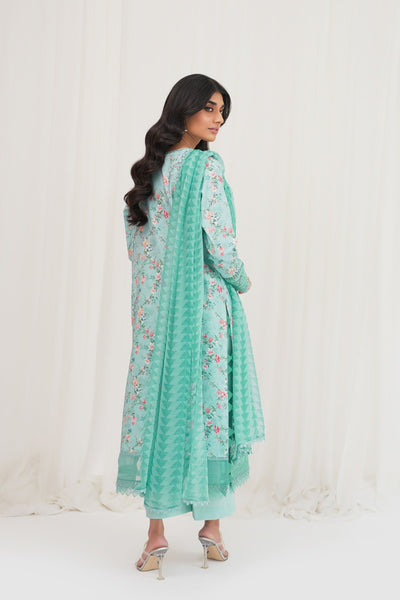 BEYOND EAST EMBROIDERED LAWN-Azure Blue