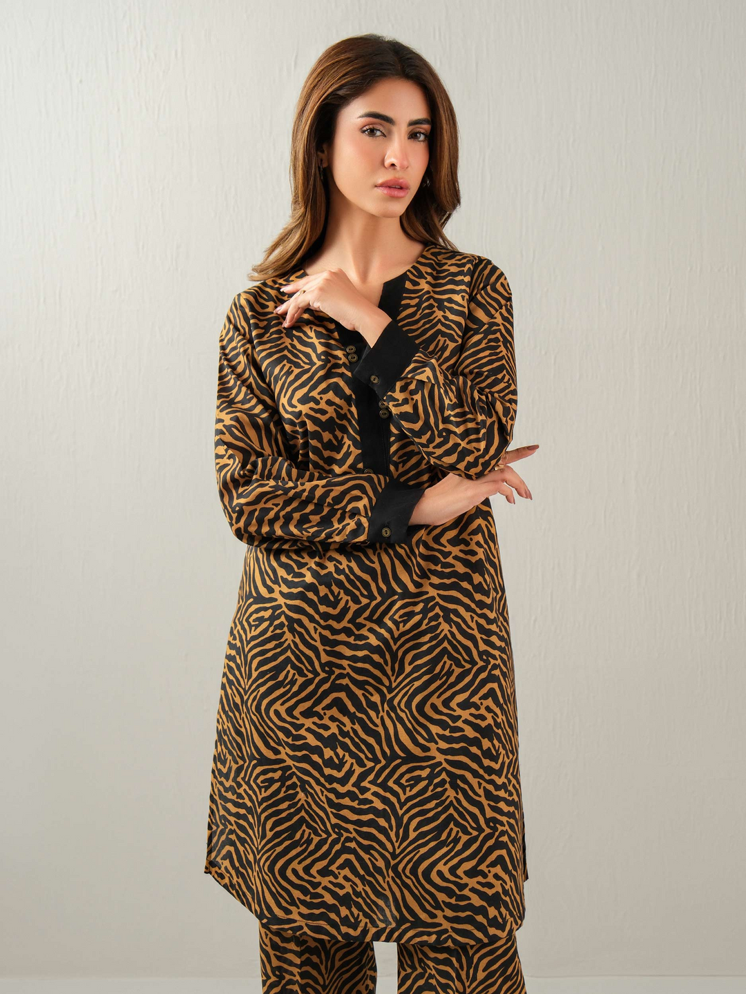 Textured Cotton Shirt-Printed (Unstitched)