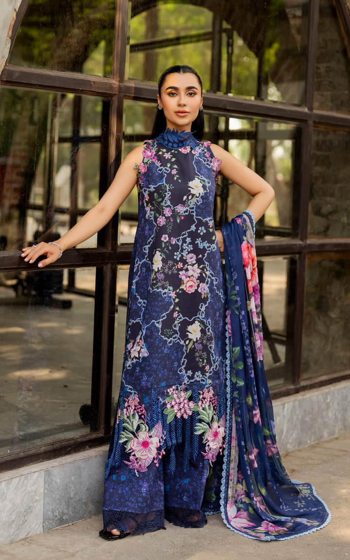 Meraki 3pcs Embroidered Unstitched Summer