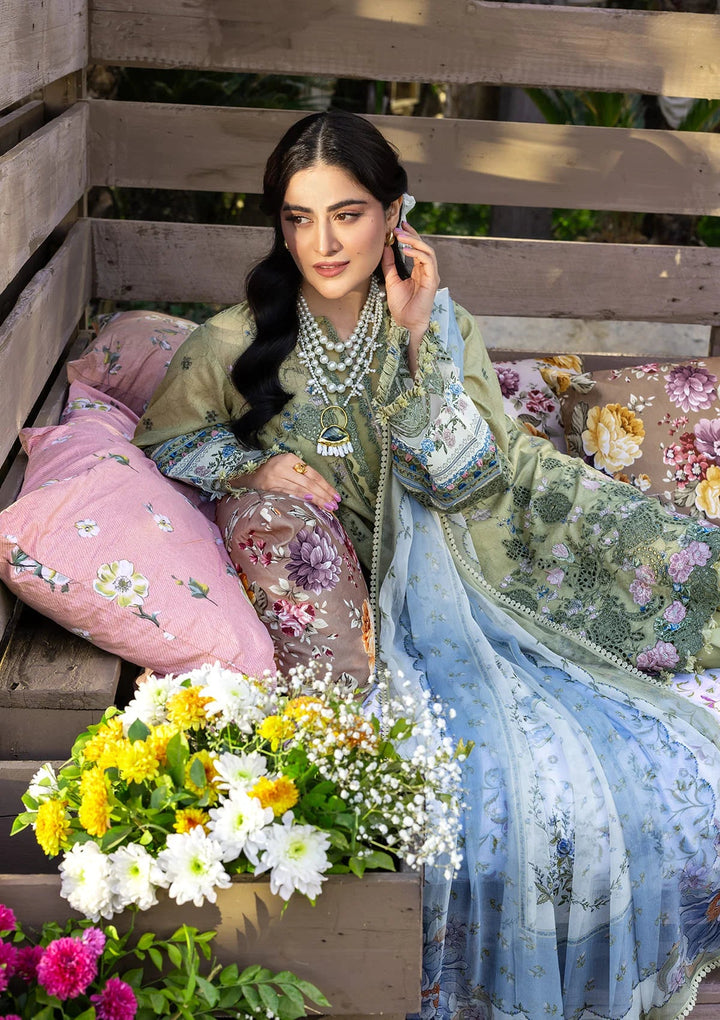 CHIKANKARI PRINTS WITH CHIFFON DUPATTA
