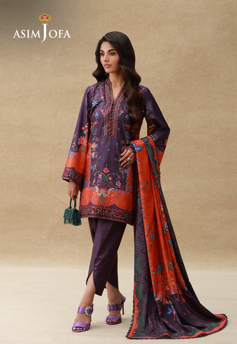 Embroidered Crepe Silk Unstitched 3 Pcs