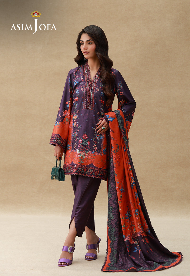 Embroidered Crepe Silk Unstitched 3 Pcs