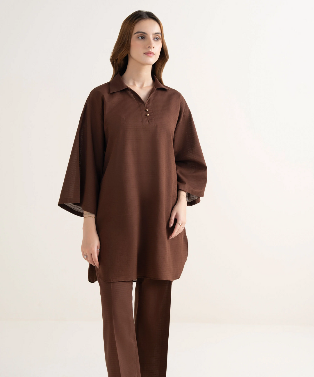Solid Cotton Shirt WITH PANT