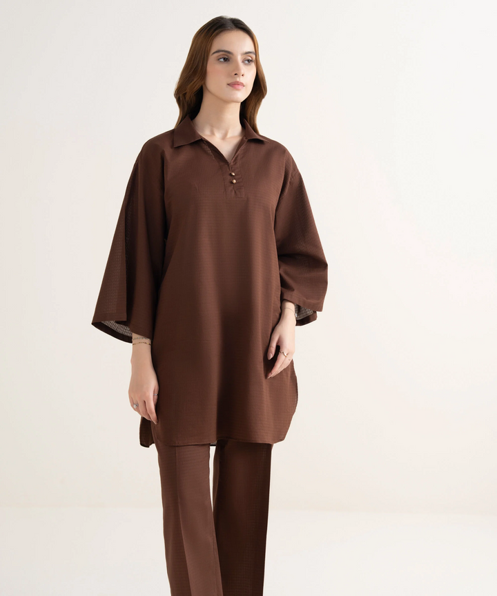 Solid Cotton Shirt WITH PANT