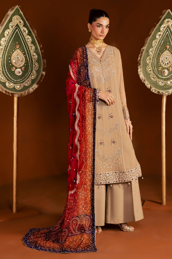 Mukeshkari Embroidered Chiffon
