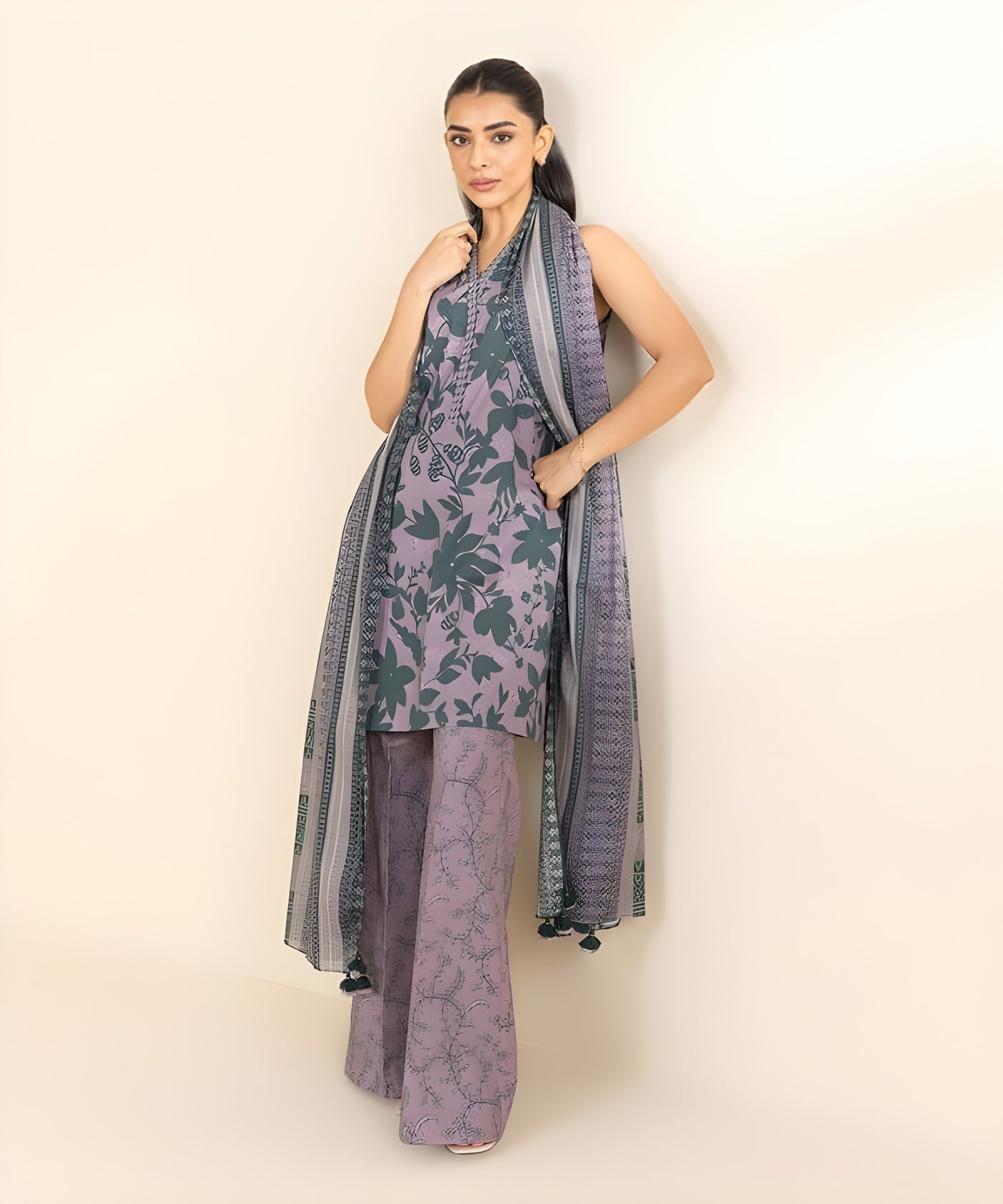 3 PIECE - PRINTED LAWN SUIT