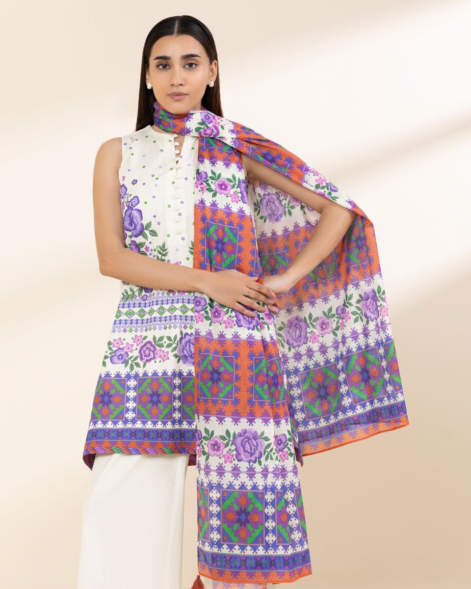 PIECE-PRINTED LAWN SUIT