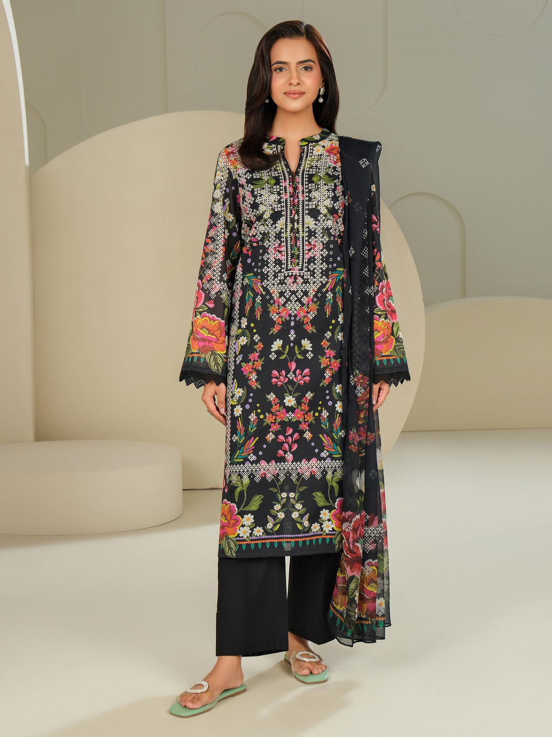 3 Piece Lawn Suit-Printed (Unstitched)