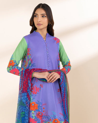 3 PIECE-PRINTED LAWN SUIT