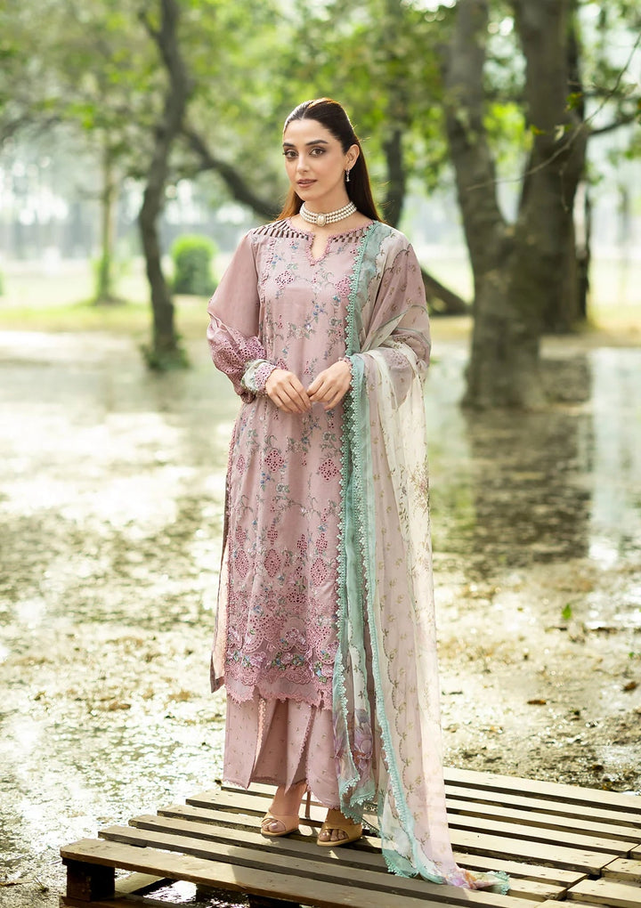 CHIKANKARI PRINTS WITH CHIFFON DUPATTA