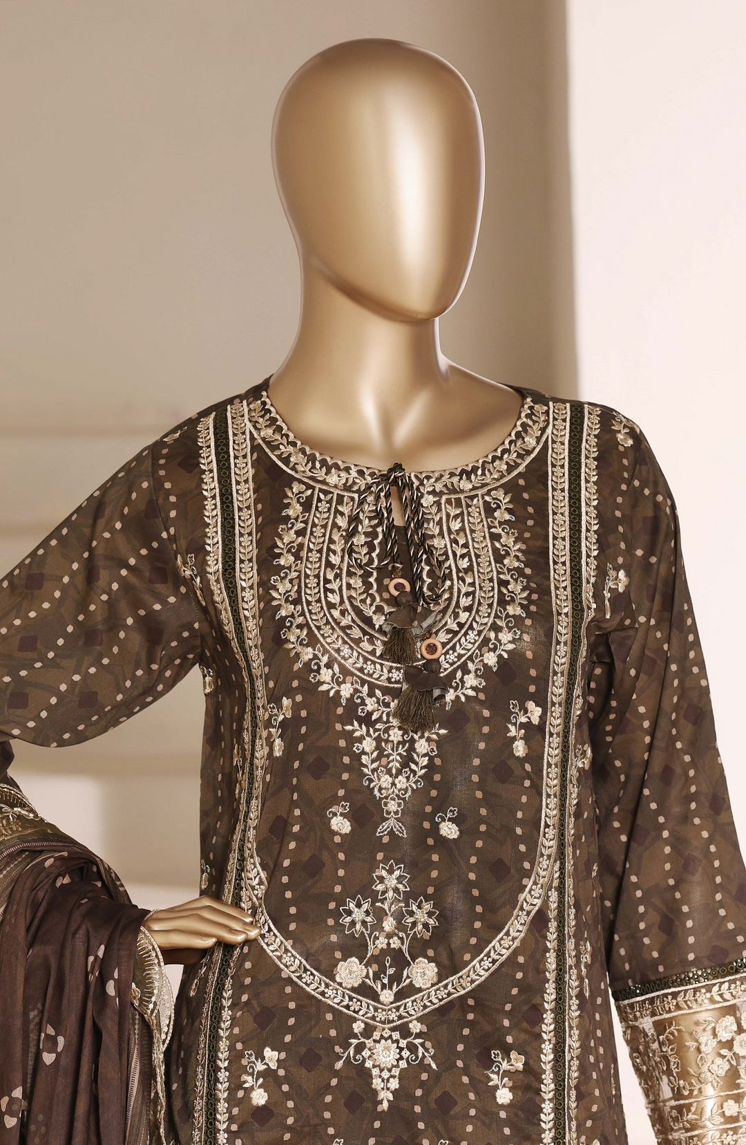 Signature Embroidered Stitched 3 Piece Suit