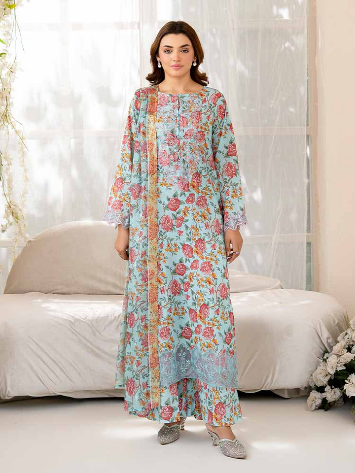 NOVA 3-Piece Unstitched Digital Printed Lawn Embroidered Suit