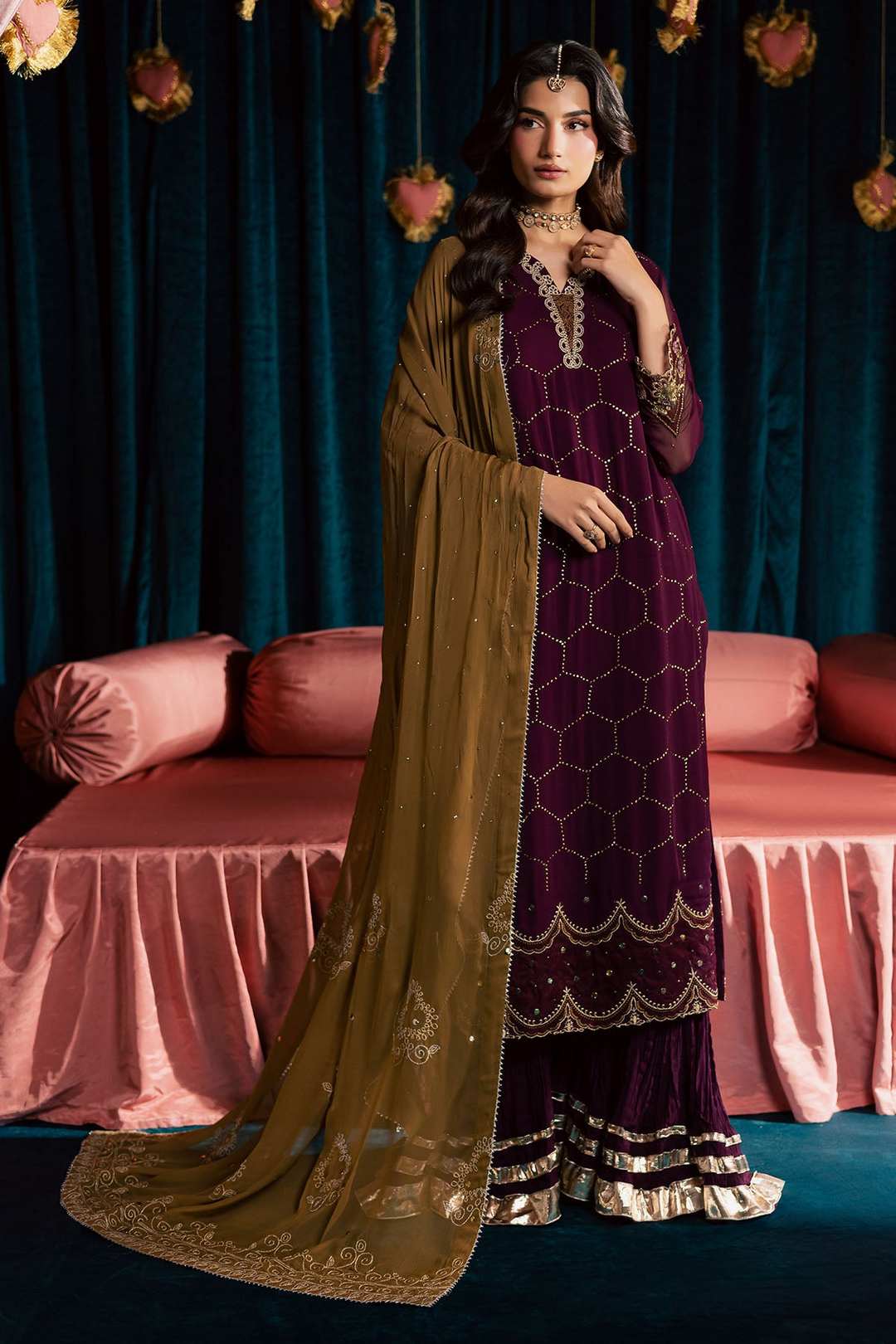 Mukeshkari Embroidered Chiffon