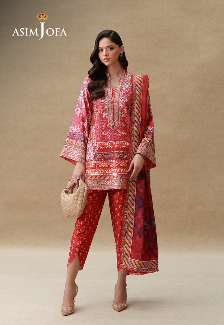 Embroidered Crepe Silk Unstitched 3 Pcs