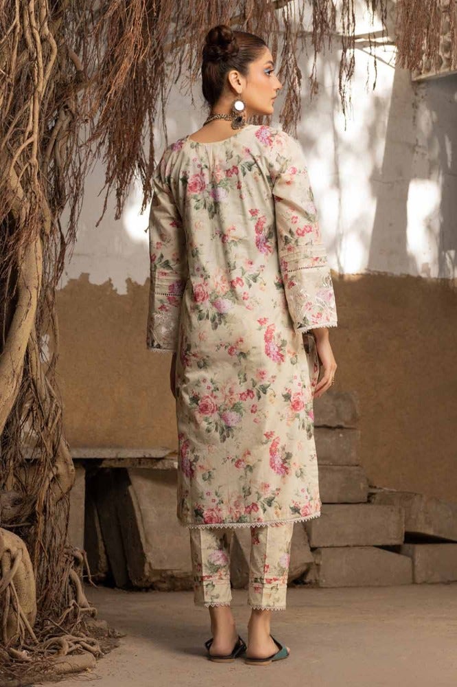 Gul Ahmed Embroidered Printed Lawn