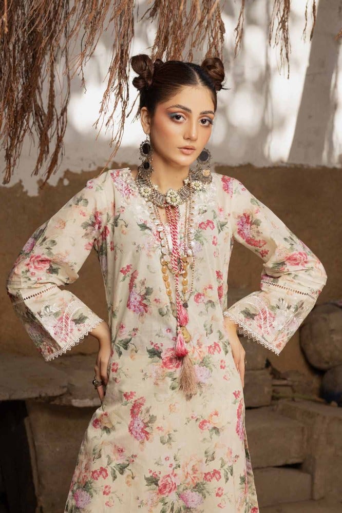 Gul Ahmed Embroidered Printed Lawn