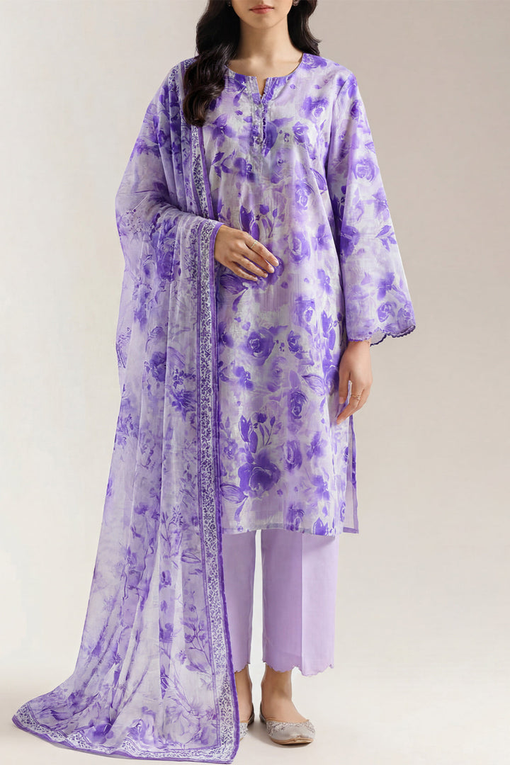 Unstitched Printed Lawn 3 Piece