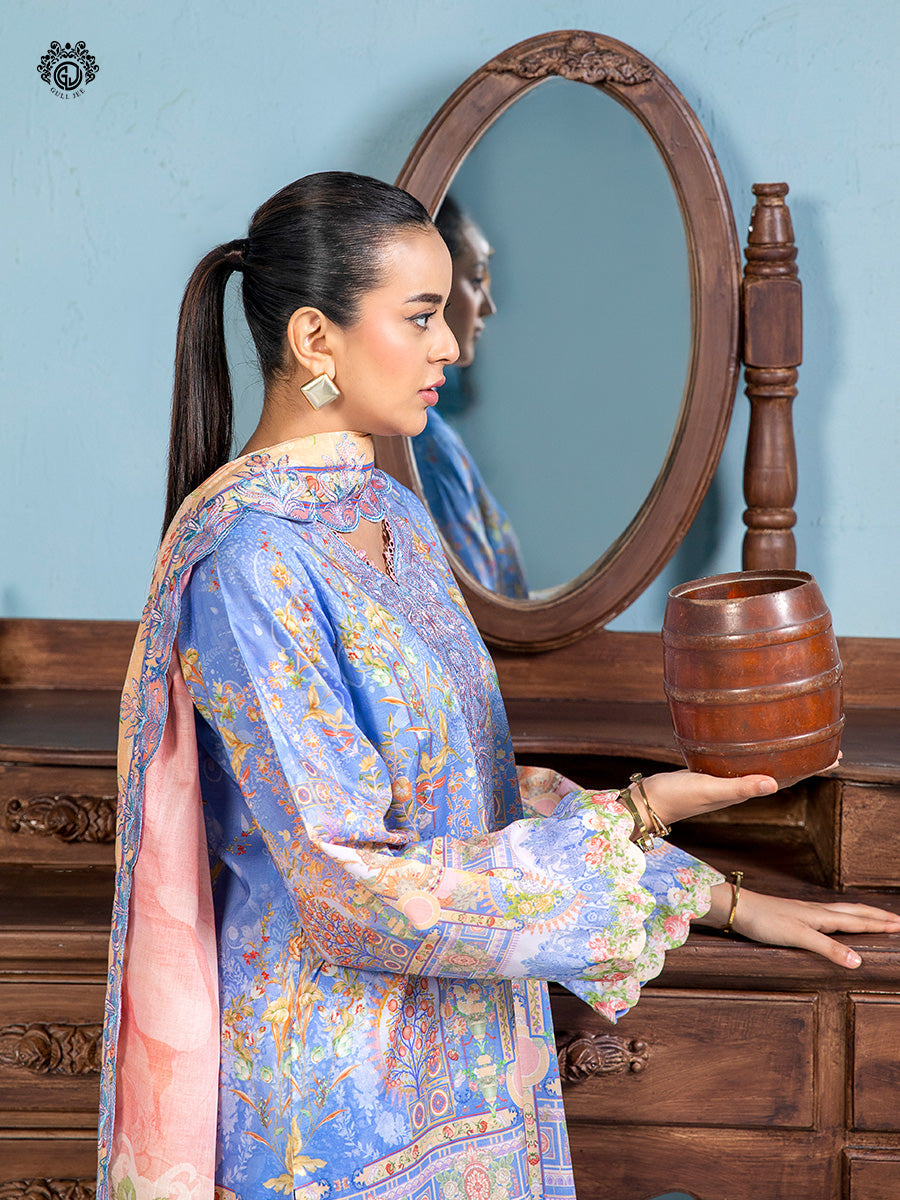 MAHAJAL  Unstitched Lawn 3  pc