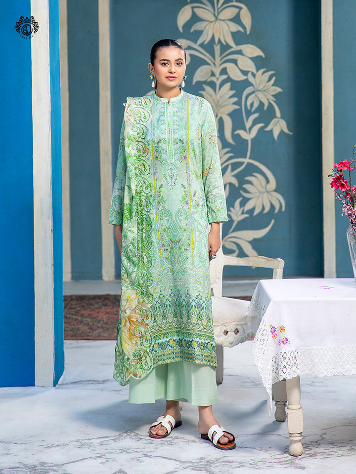 MAHAJAL  Unstitched Lawn 3  pc