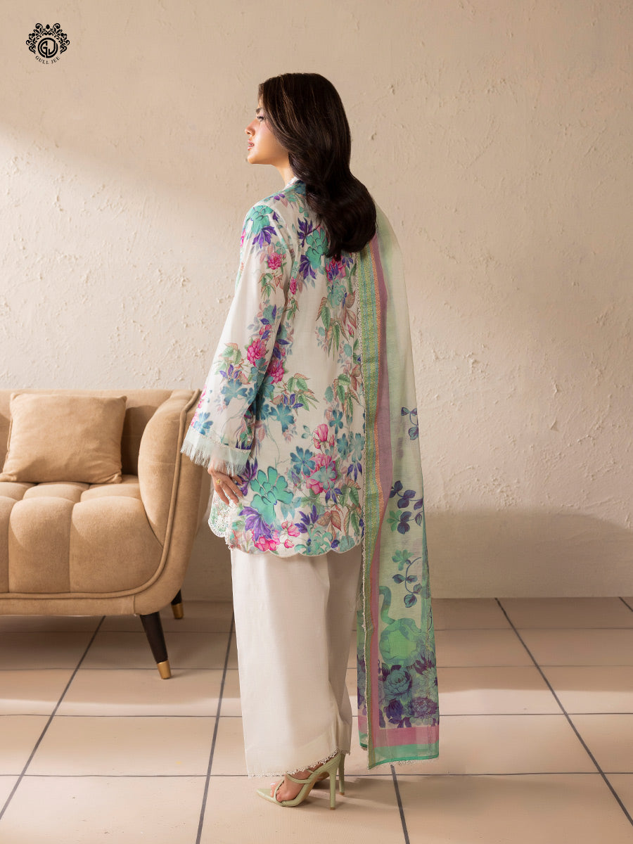 KROMA  3-Piece Unstitched Embroidered Dress