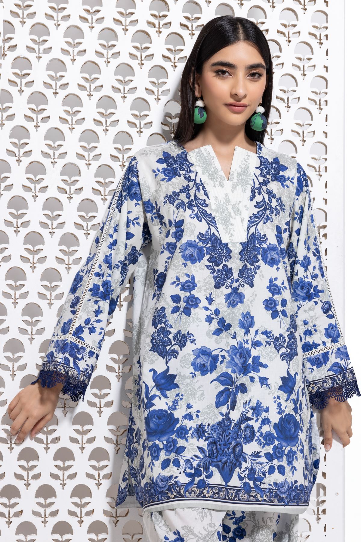 KHAADI COTTON KURTA WITH PANT & DUPATTA