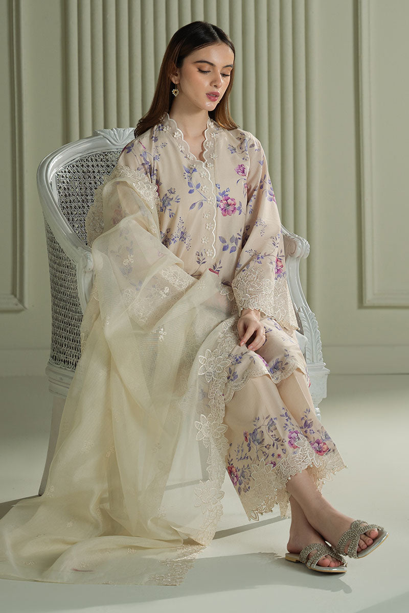 3PC EMBROIDERED LAWN SUIT