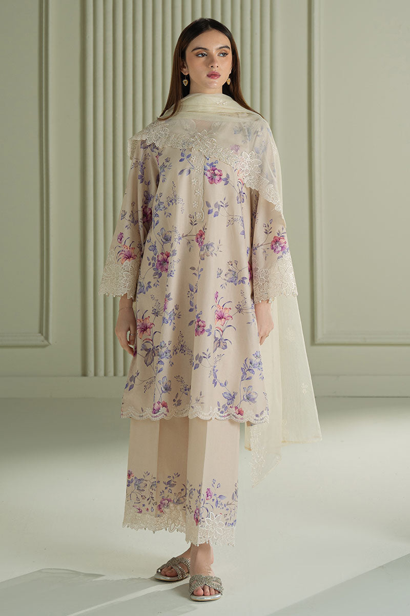 3PC EMBROIDERED LAWN SUIT