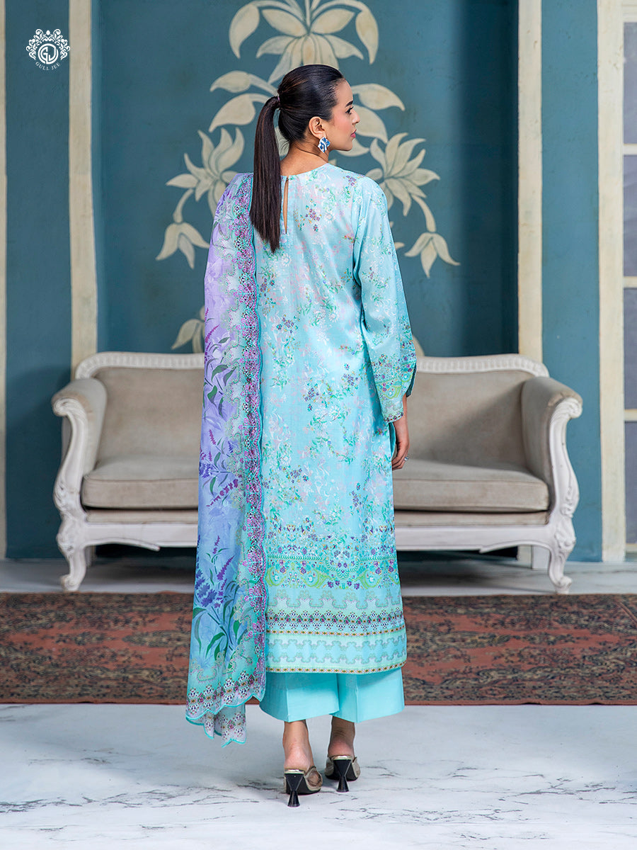 MAHAJAL  Unstitched Lawn 3  pc