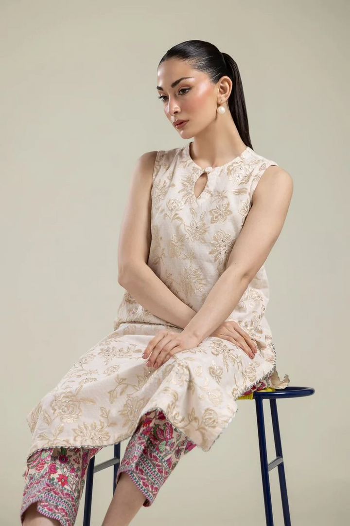 Embroidered | Cotton Dobby Cotton Floral Kurta