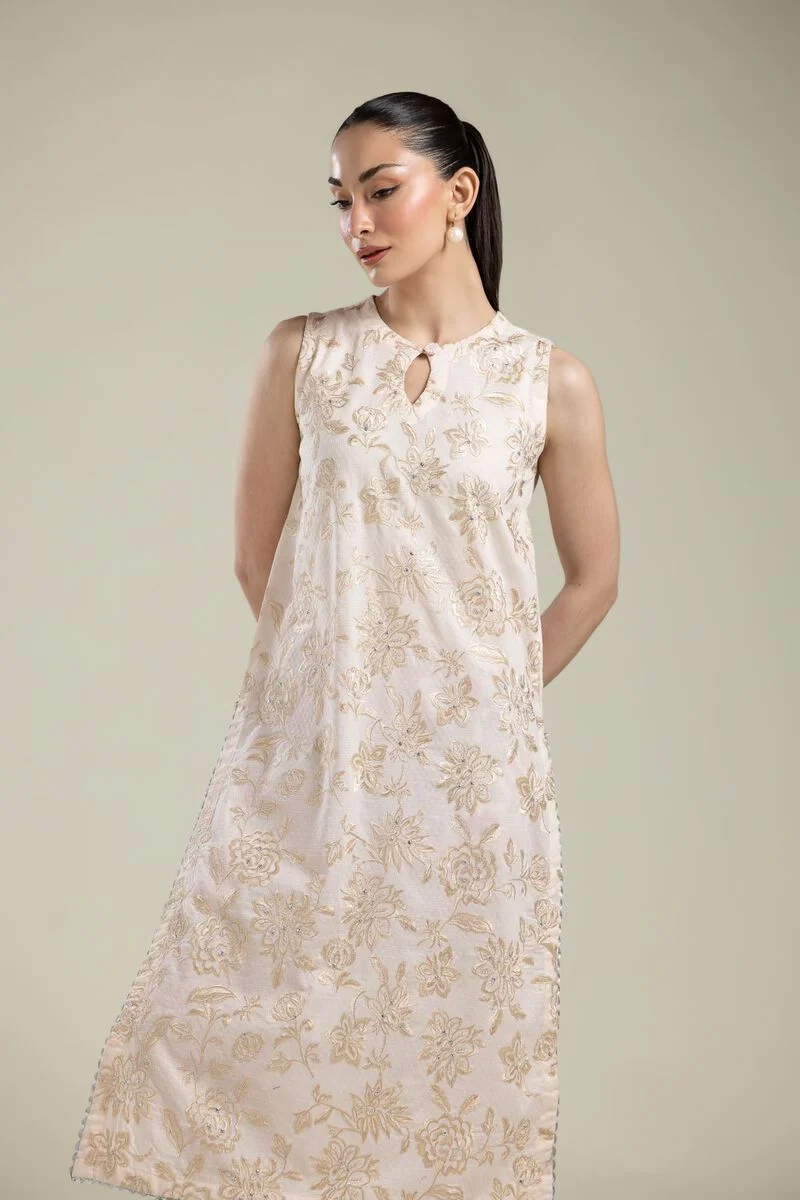 Embroidered | Cotton Dobby Cotton Floral Kurta