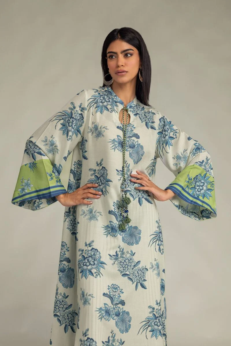 Printed | Raw Silk Floral Silk Kurta With Pant