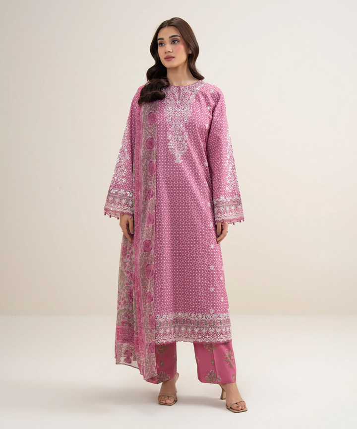 3 Piece - Embroidered Lawn Suit