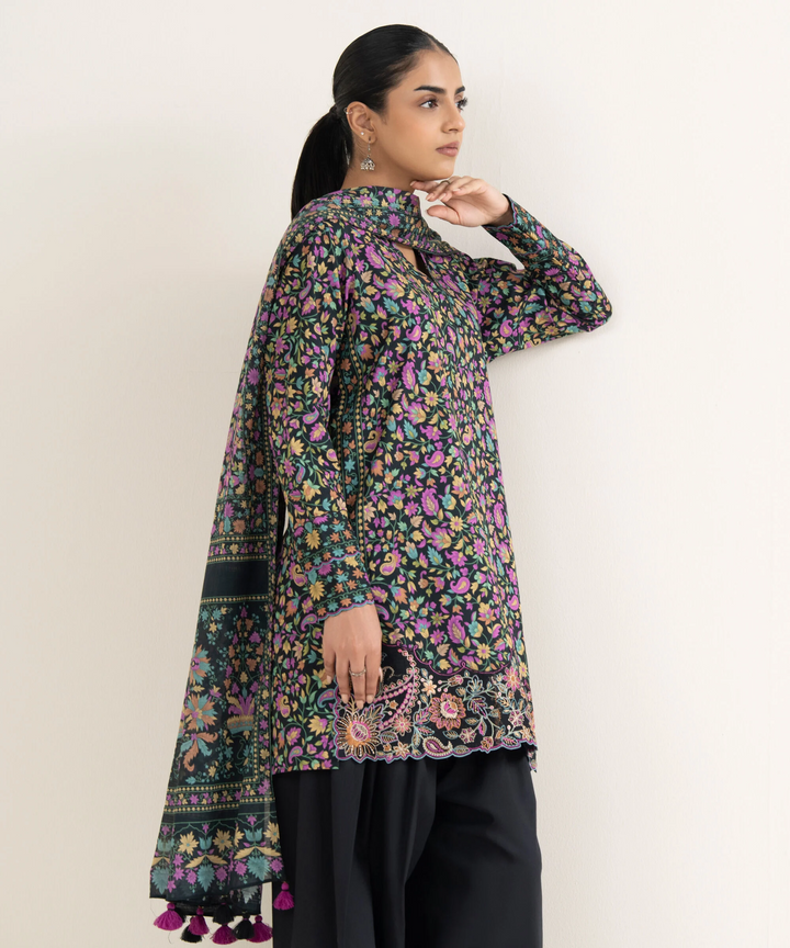 3 PIECE - EMBROIDERED LAWN SUIT