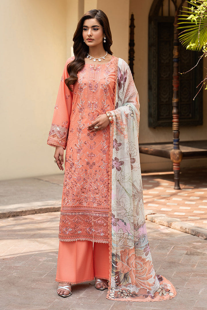 Lawn Embroidered Unstitched 3  pc