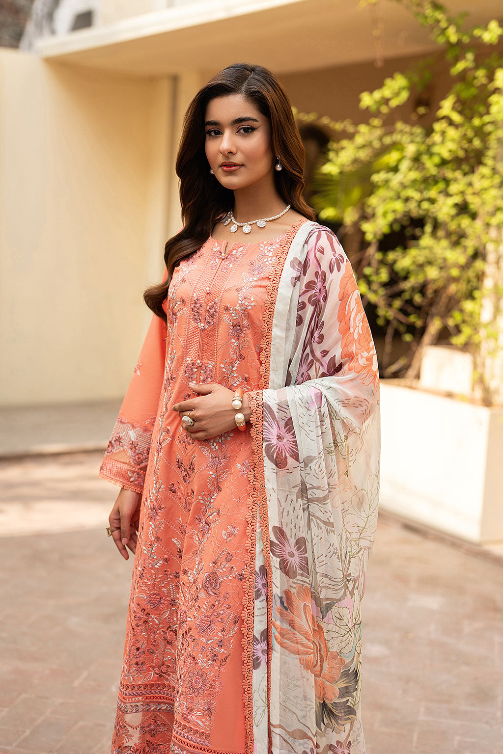 Lawn Embroidered Unstitched 3  pc