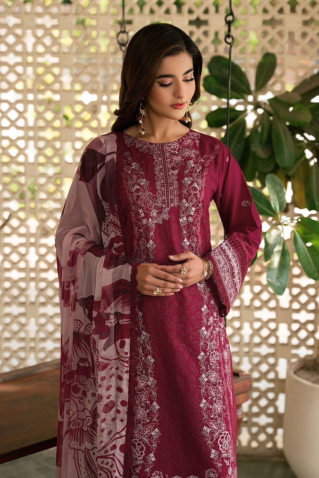 Lawn Embroidered Unstitched 3  pc