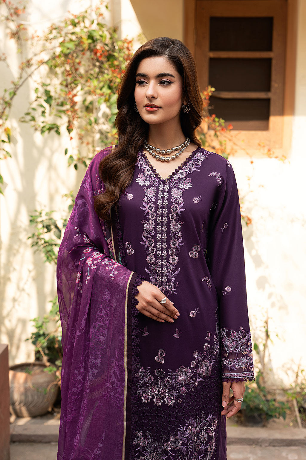 Lawn Embroidered Unstitched 3  pc