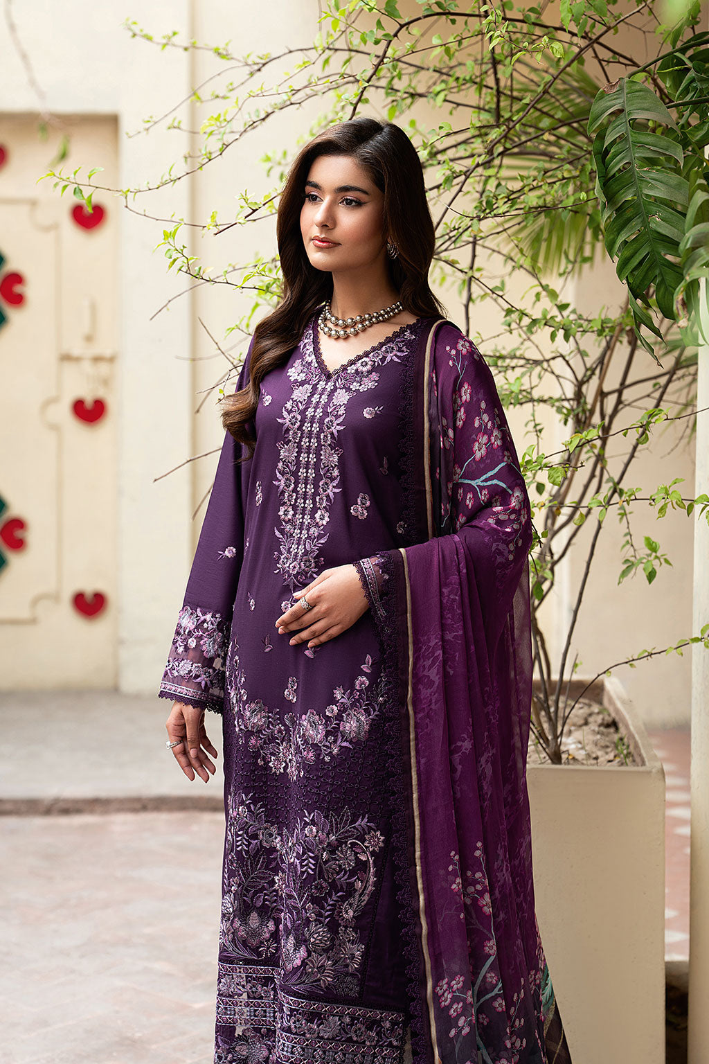 Lawn Embroidered Unstitched 3  pc