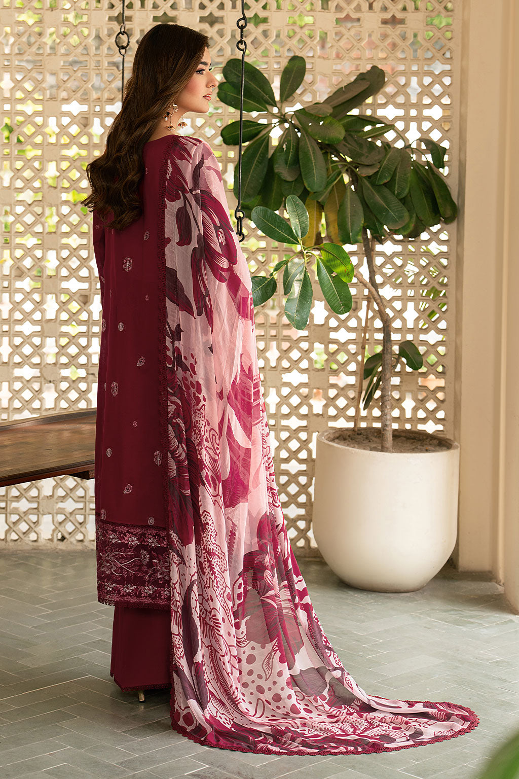 Lawn Embroidered Unstitched 3  pc