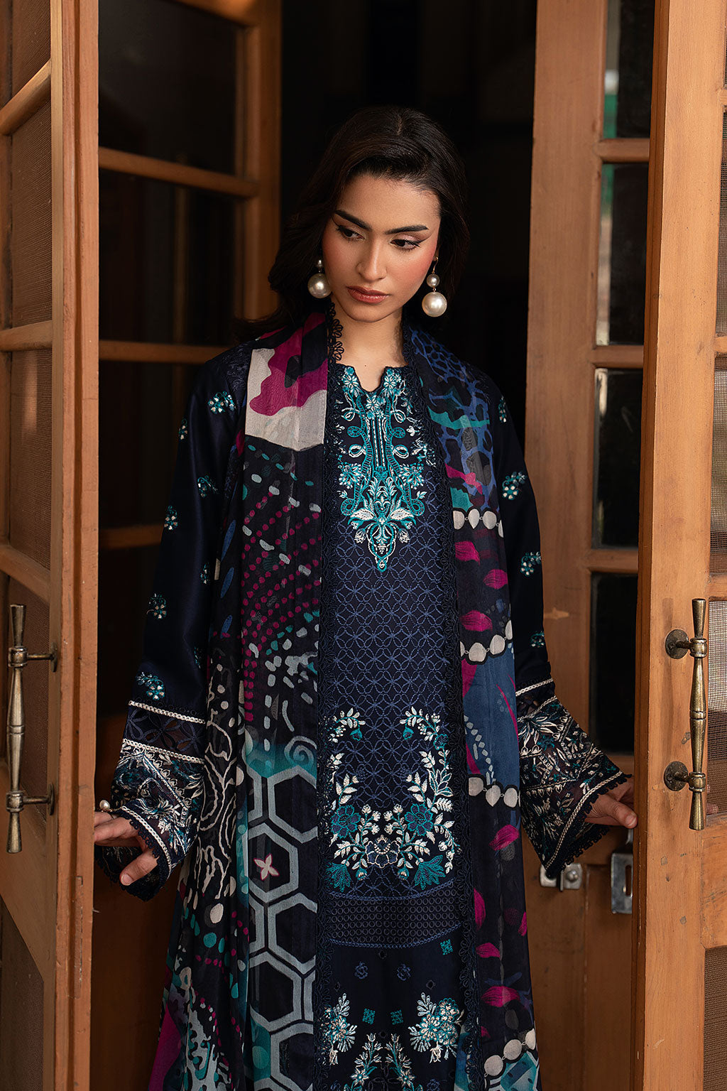 Lawn Embroidered Unstitched 3  pc