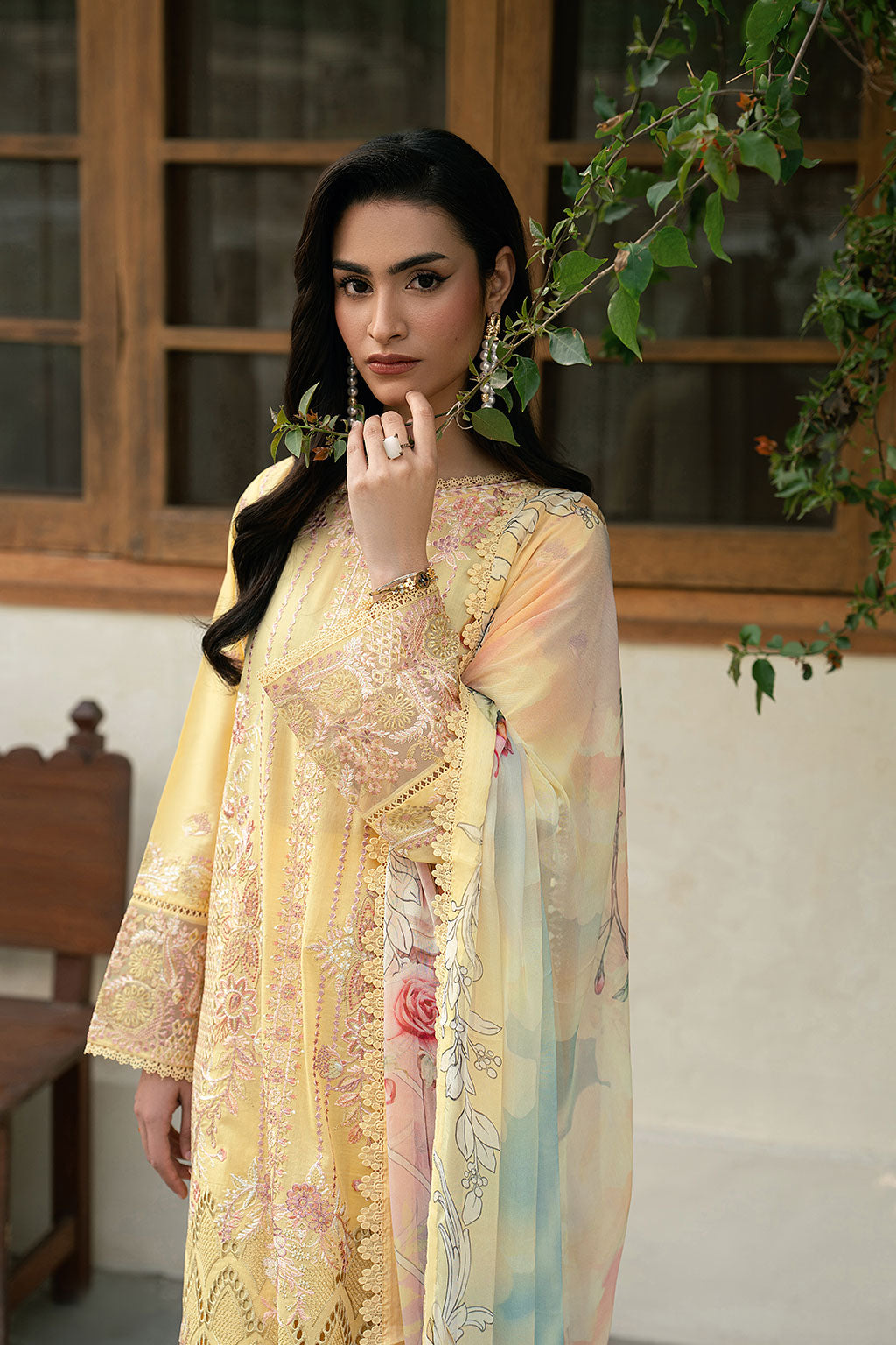 Lawn Embroidered Unstitched 3  pc