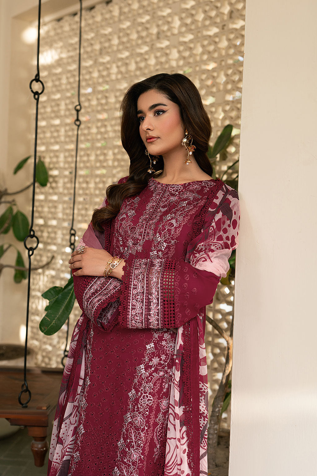 Lawn Embroidered Unstitched 3  pc