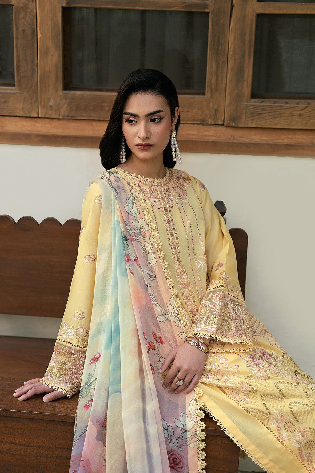 Lawn Embroidered Unstitched 3  pc