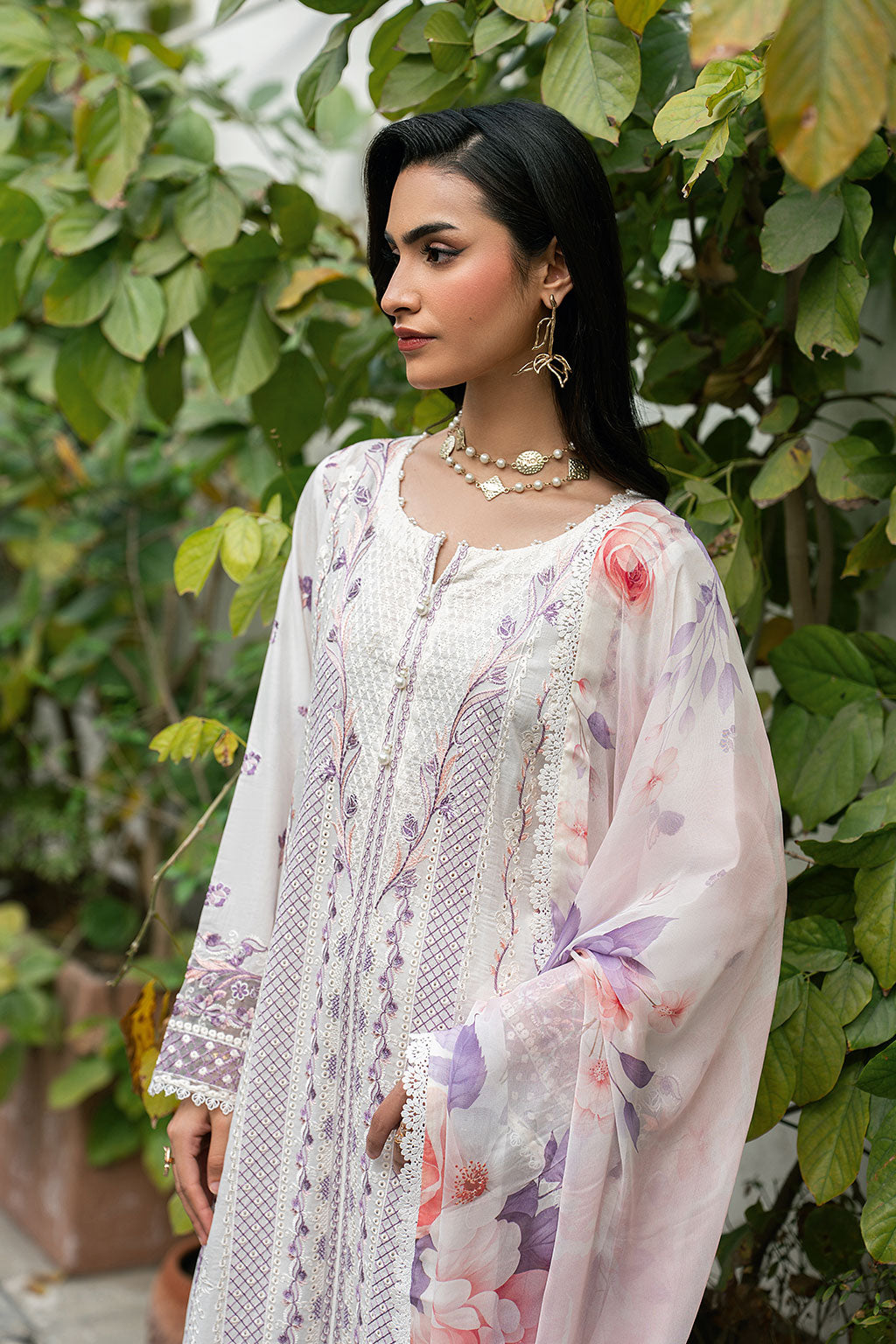 Lawn Embroidered Unstitched 3  pc